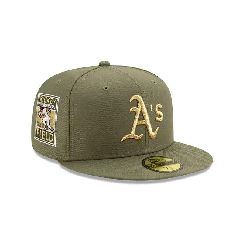 Oakland Athletics Rickey Henderson Tribute SP Green 59Fifty Fitted Cap