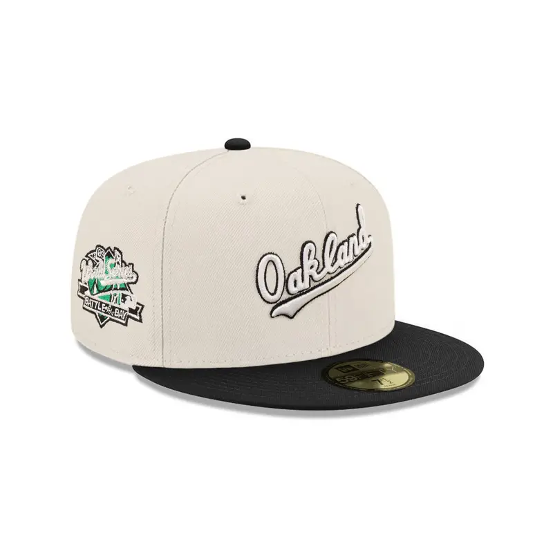 Oakland Athletics Stone Black Two-Tone 1989 World Series Commemorative 59Fifty Fitted Hat