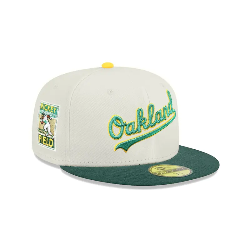 Oakland Athletics Stone Green & Black 2-Tone Rickey Henderson SP 59Fifty Fitted Cap