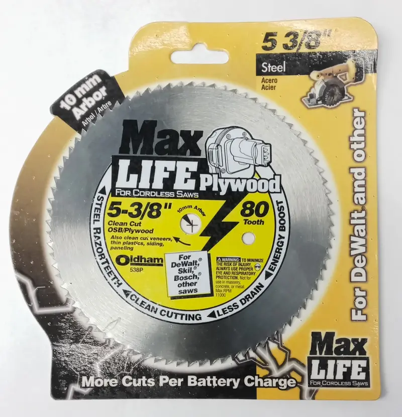 Oldham Clean Cut 5-3/8″ 80-Tooth Circular Saw Blade for OSB and Plywood