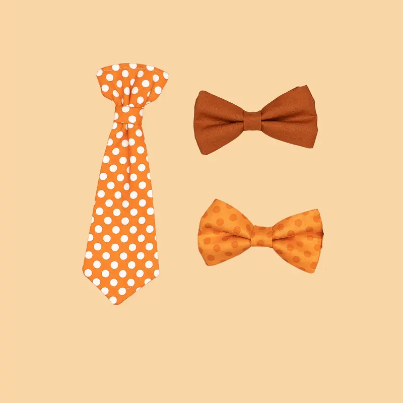 Orange Extra-Width Neck Tie for Children