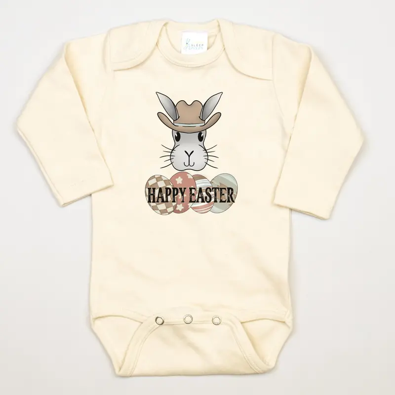 Organic Cotton Cowboy Bunny Bodysuit for Newborns