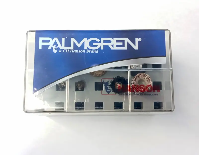 Palmgren 9650024 Die Grinder Brush Kit – 7-Piece Wire and Nylon Brush Assortment