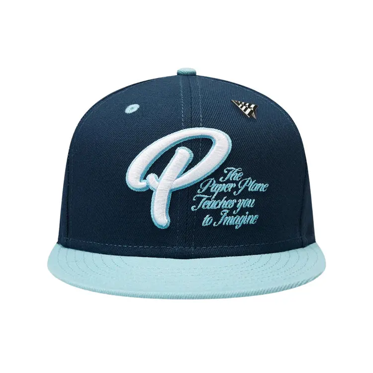 Paper Planes Moonlit Ocean Script Snapback Cap