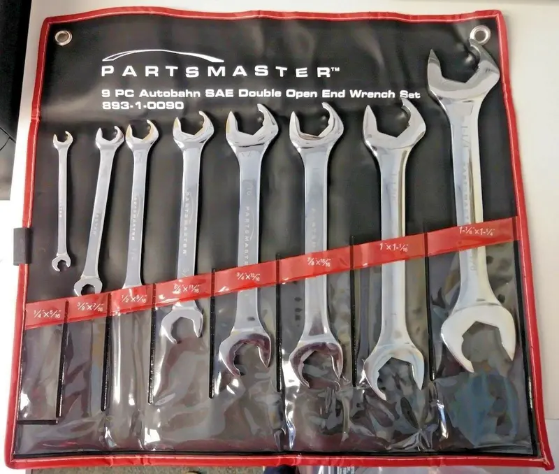 Partsmaster Autobahn 9-Piece SAE Double-Open-Ended Wrench Set