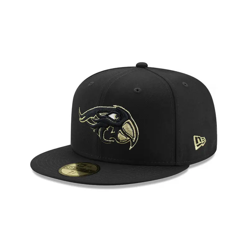 Pericos de Puebla Black and Gold 59Fifty Fitted Cap
