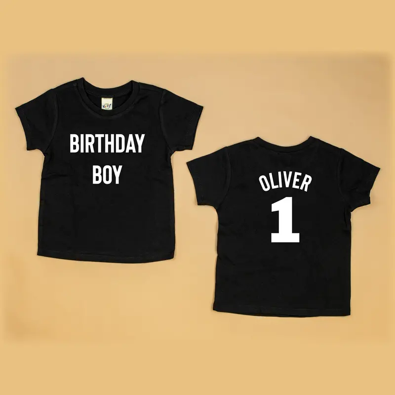 Personalized Birthday Boy T-Shirt with Back Design