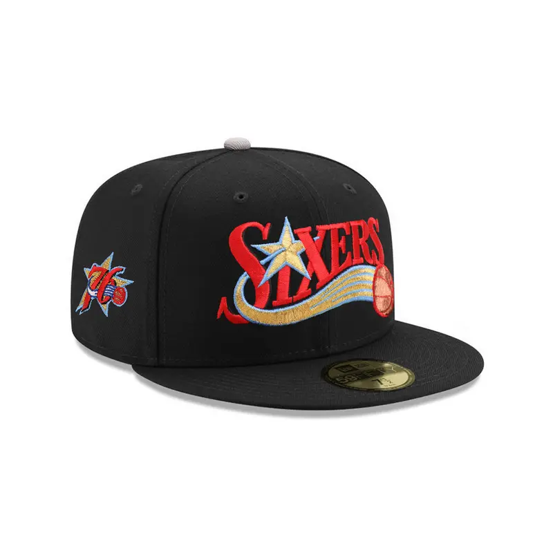 Philadelphia 76ers Metallic Gold Star Detail SP 59Fifty Fitted Cap