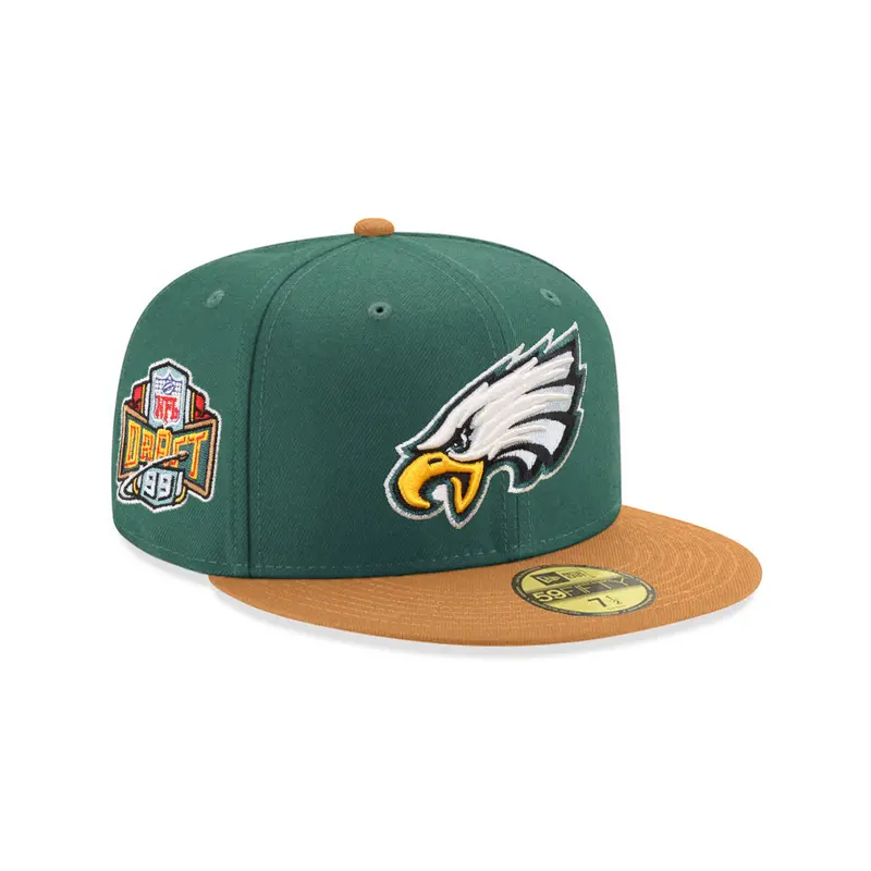 Philadelphia Eagles 1999 Draft Green & Bronze 2-Tone 59Fifty Fitted Cap