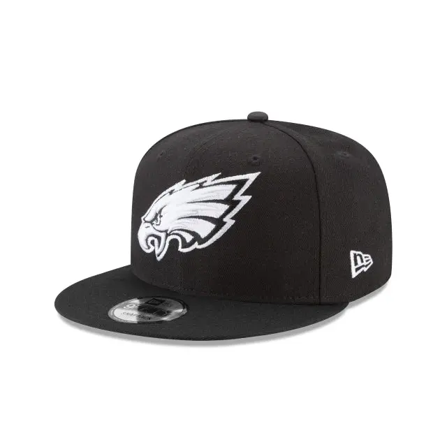 Philadelphia Eagles Black-and-White NFL 9Fifty Snapback Hat