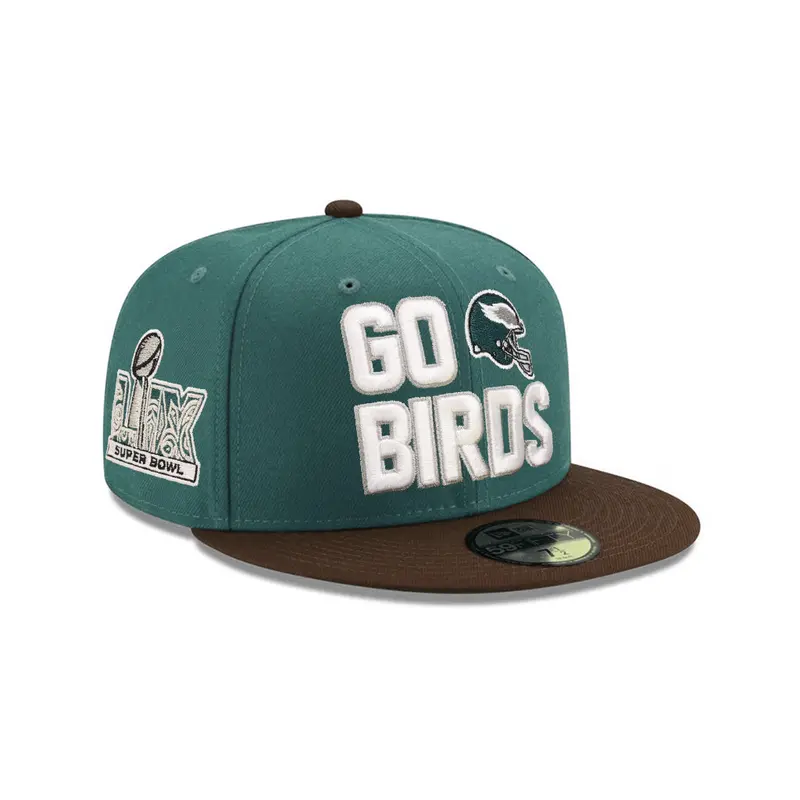 Philadelphia Eagles Green & Walnut LIX Super Bowl Legacy 59Fifty Fitted Cap
