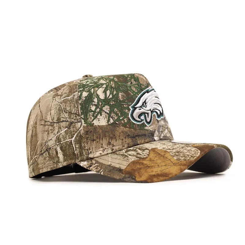 Philadelphia Eagles Real Tree Camo 9Forty A-Frame Snapback Cap