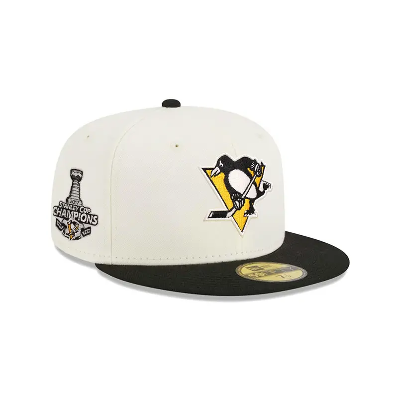 Pittsburgh Penguins Chrome & Black Two-Tone 2017 Stanley Cup Champions 59Fifty Fitted Cap