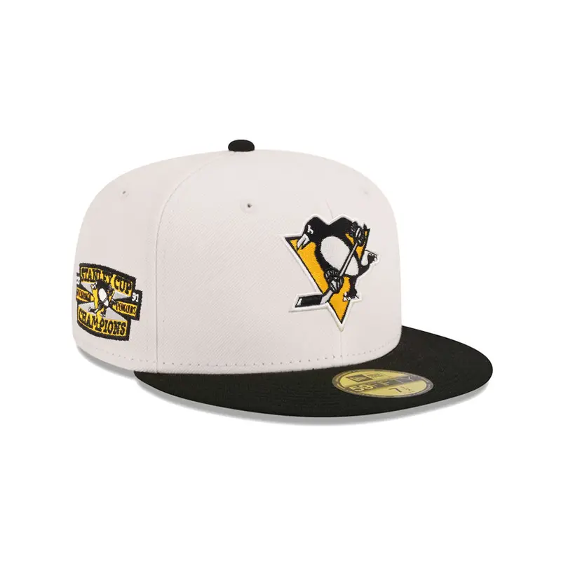 Pittsburgh Penguins Stanley Cup Legacy Stone & Black 2-Tone NHL 59Fifty Fitted Cap