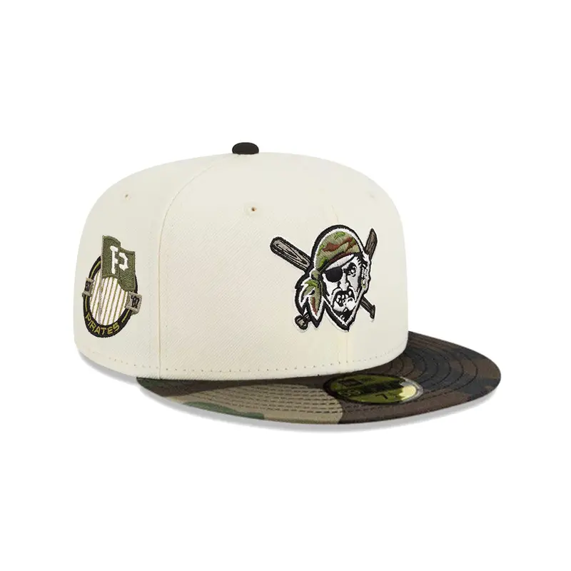 Pittsburgh Pirates Chrome Camo Team Flag SP 59Fifty Fitted Cap