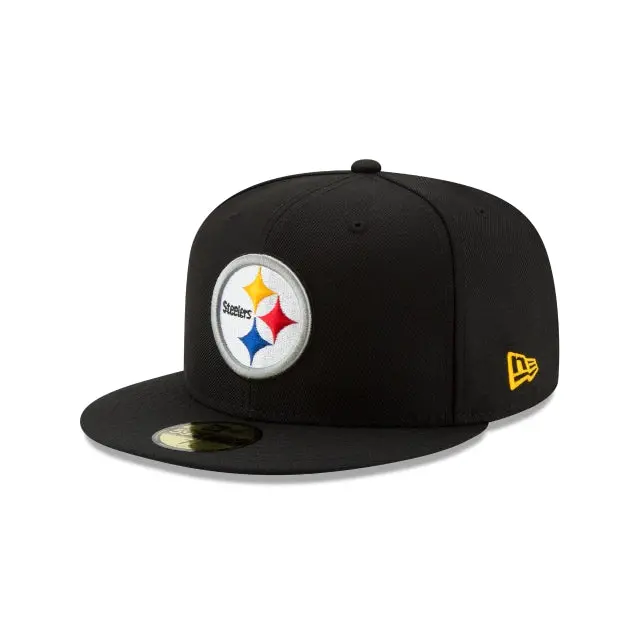 Pittsburgh Steelers Black NFL 59Fifty Fitted Hat