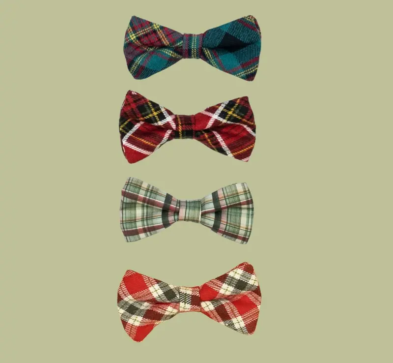 Plaid Christmas Snap-On Necktie