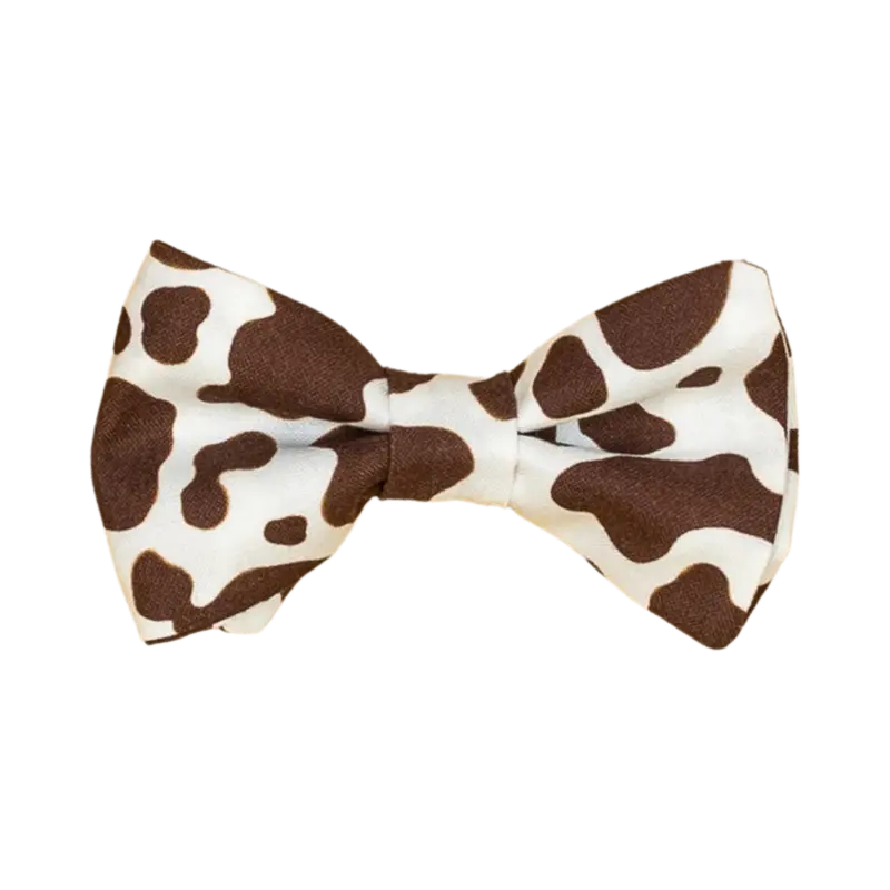 Playful Cow-Print Snap-On Tie