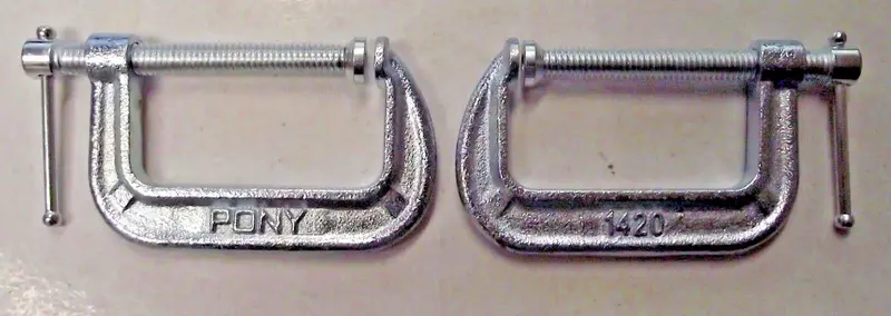 Pony 2-Pack 2-Inch Heavy-Duty C-Clamps for Workshop Use
