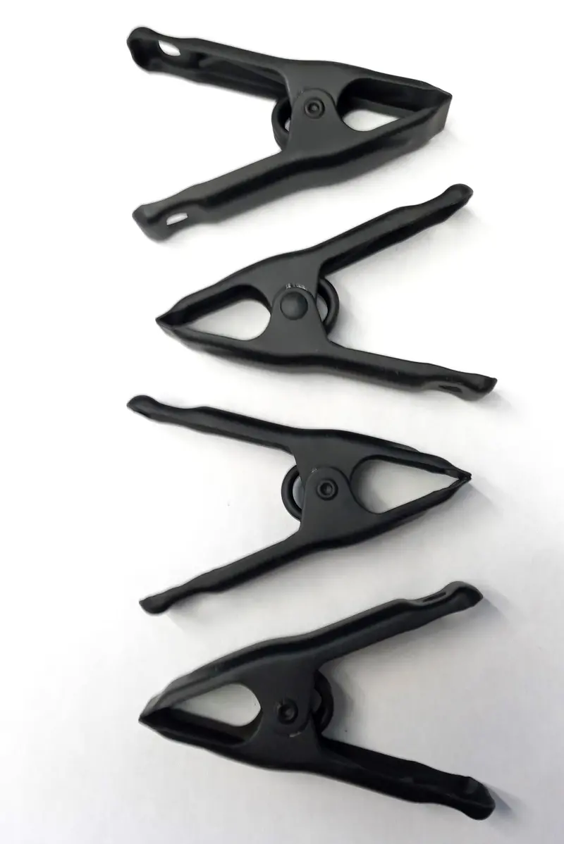 Pony 3201BLK Industrial Spring Clamps – 1-Inch Jaw, Black Oxide Coating, 4-Pack (USA)
