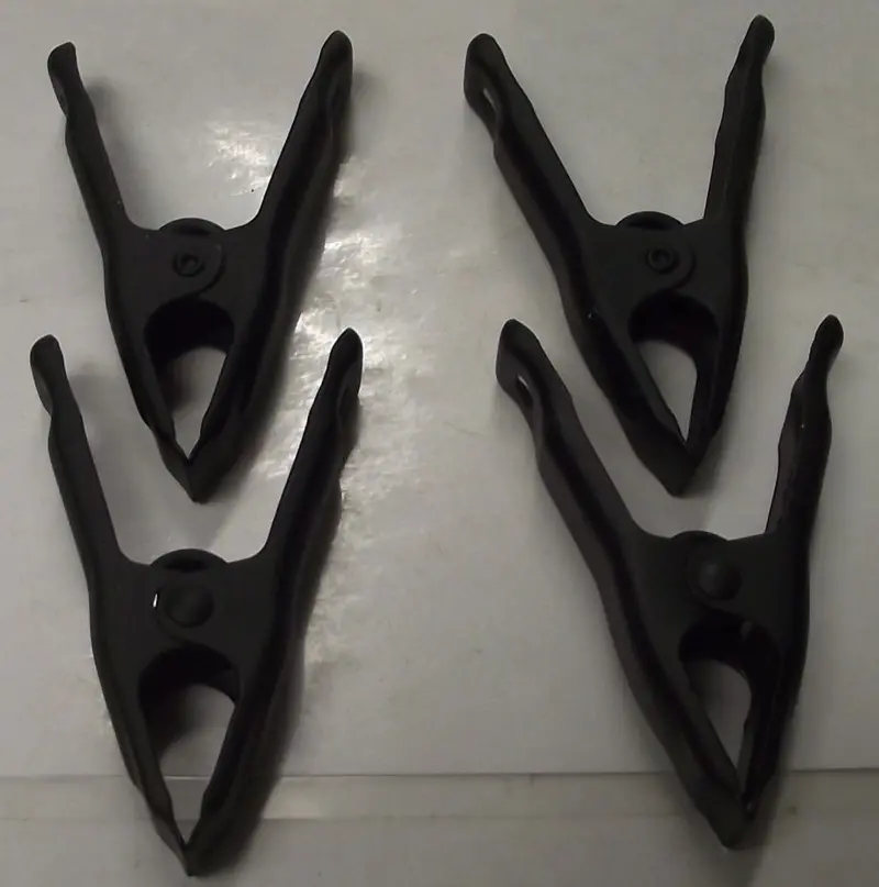 Pony Black Oxide Spring Clamps – 1″ Jaw Capacity, 1/2″ Tension, 4-Pack (USA Made)