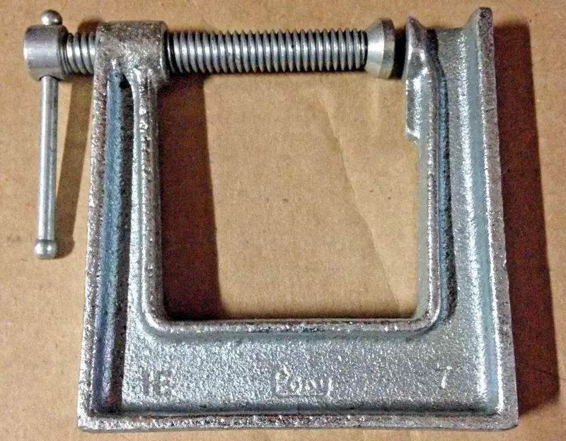 Pony C-Clamp – 1-1/2″ x 2″, Cast Iron Frame with Fine Adjustment