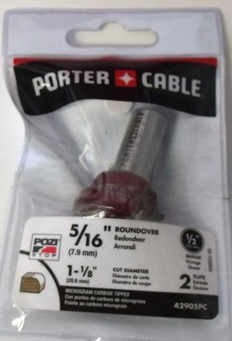 Porter-Cable Roundover Router Bit – 5/16″ Radius, 1/2″ Shank (42905PC)