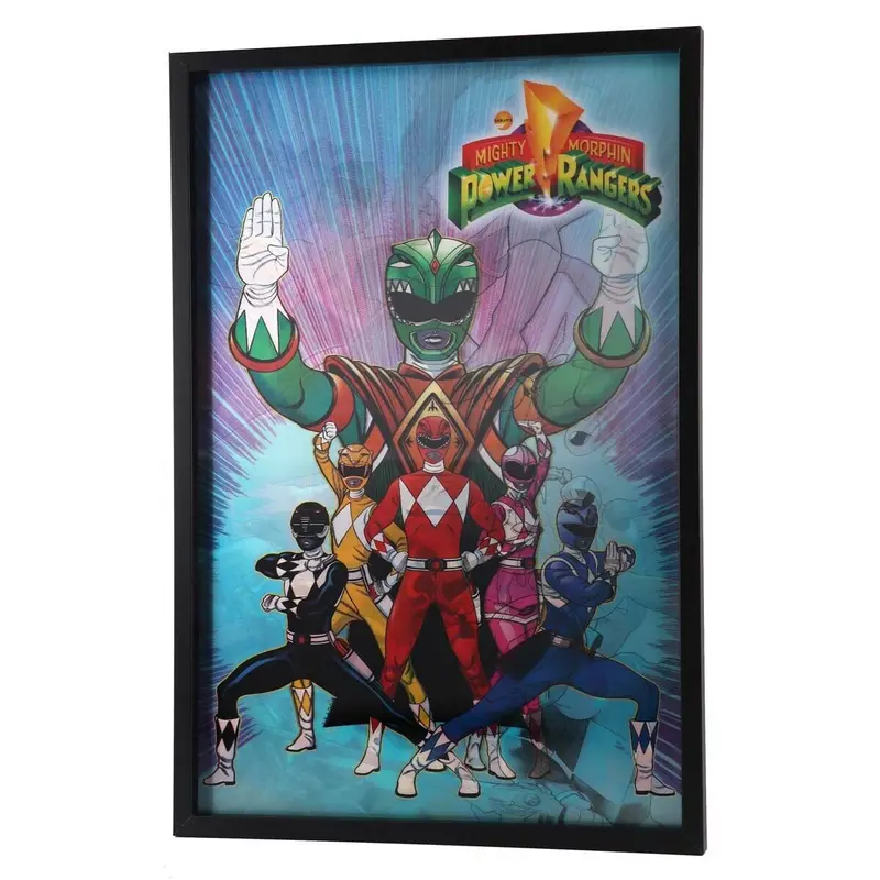 Power Rangers Lenticular Wall Art — Framed 3D Decor
