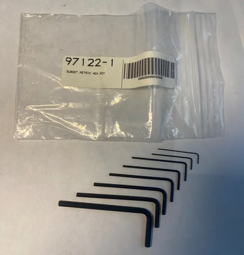 Proto 97122-1 Mini Hex Key Set – 8-Piece Metric Allen Wrenches (0.7mm–4.0mm)