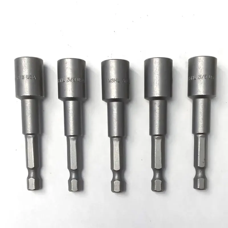Qualtool Magnetic Nut Driver Set – 3/8-Inch Drive, 2-9/16-Inch Length, 5-Piece Kit (MSHL3/8)