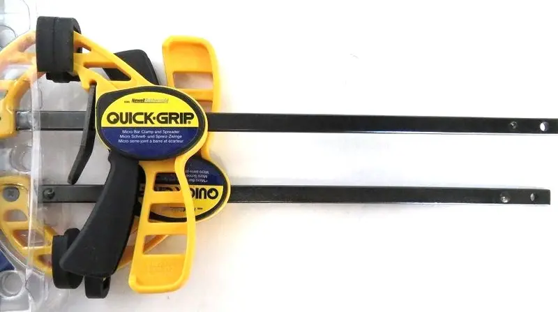 Quick Grip EL7 Micro Bar Clamp Set – 4.5-Inch C-Clamp & 8-Inch Spreader (2-Piece)