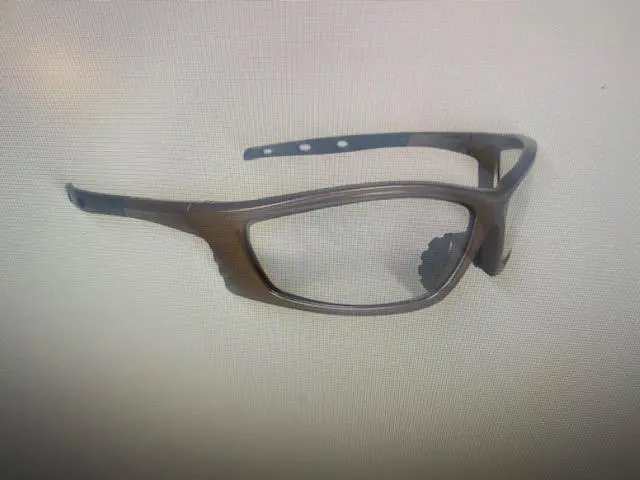 Radians Chaos Safety Glasses – Mocha Frame with Scratch-Resistant Clear Lenses