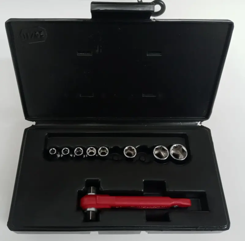 Ratchkey Light-Duty 1/4″ Drive Socket Set – SAE Standard, 9-Piece, Made in USA