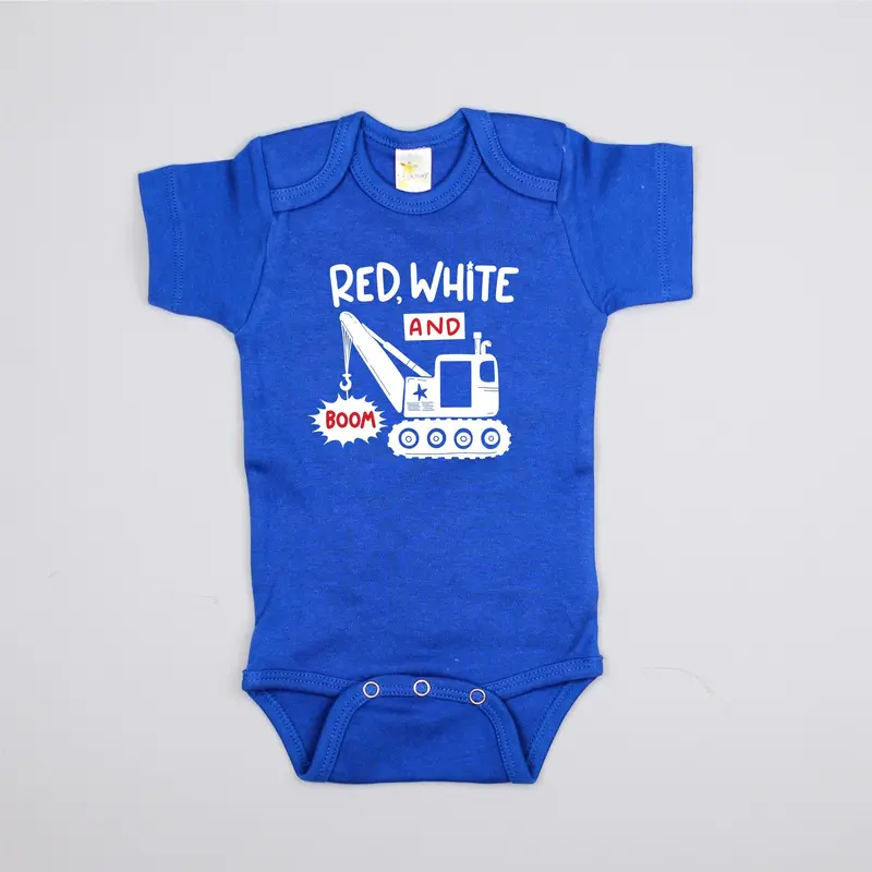 Red White BOOM Blue Patriotic Bodysuit