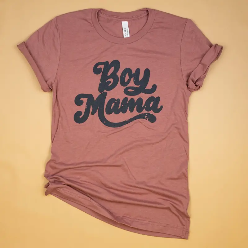 Retro ‘BOY MAMA’ Graphic T-Shirt