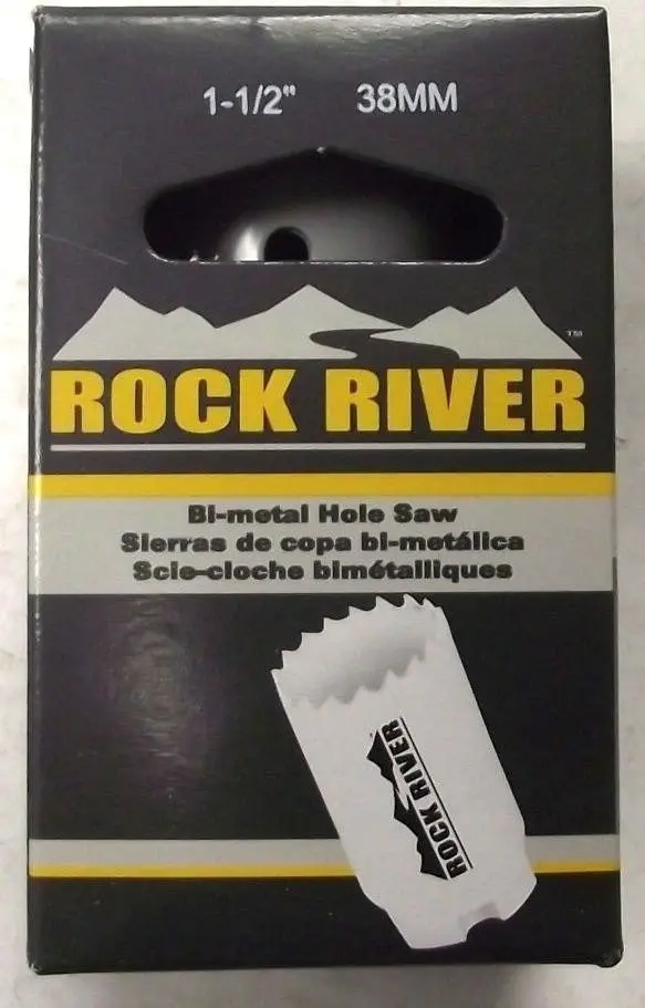 Rock River 0207180 Bi-Metal Hole Saw – 1-1/2″, Optimized for Wood & Metal Cutting
