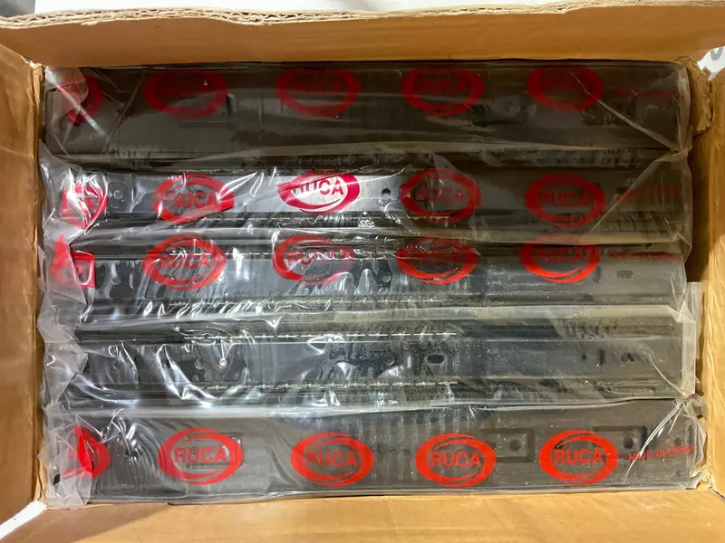 Ruca 14-Inch Black Ball-Bearing Side-Mount Drawer Slides – 10-Pair Set