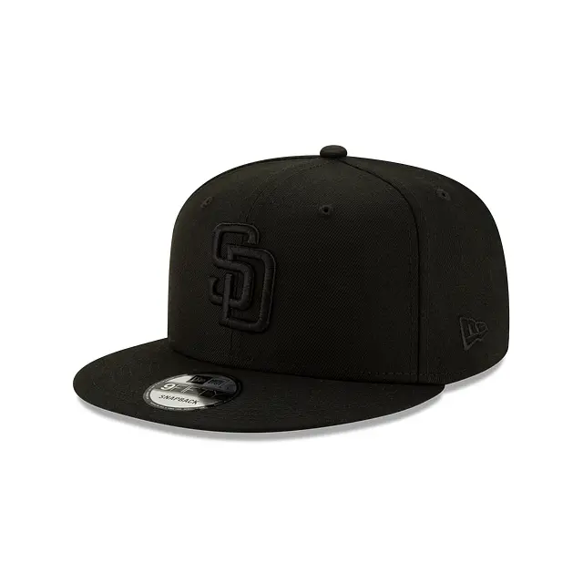 San Diego Padres Black-on-Black New Era 9Fifty Snapback Hat