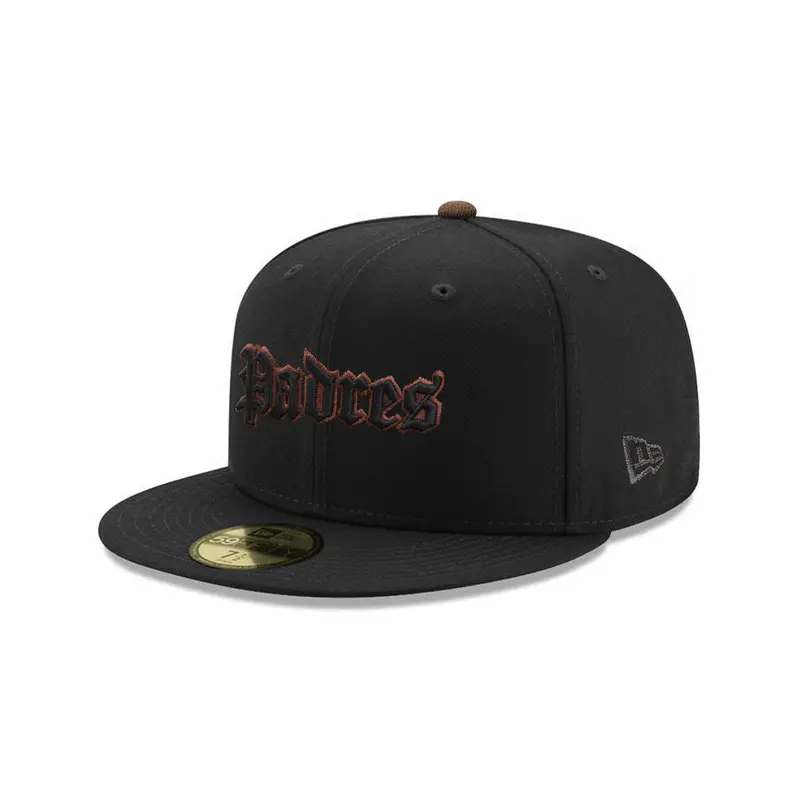 San Diego Padres Vintage-Style Old English Black 59Fifty Fitted Cap