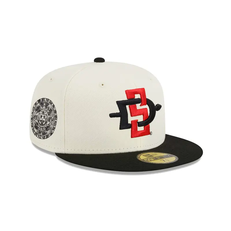 San Diego State Aztecs Chrome-and-Black Aztec Calendar Cap – NCAA SP 59Fifty Fitted