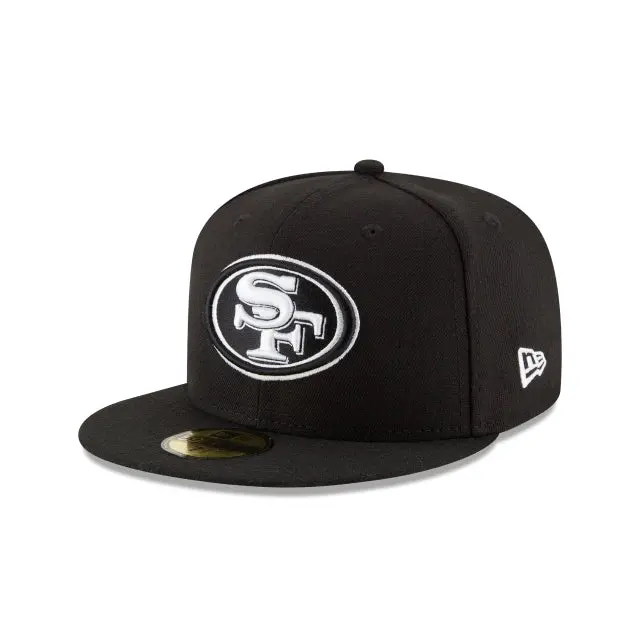 San Francisco 49ers Black-and-White 59Fifty Fitted Cap