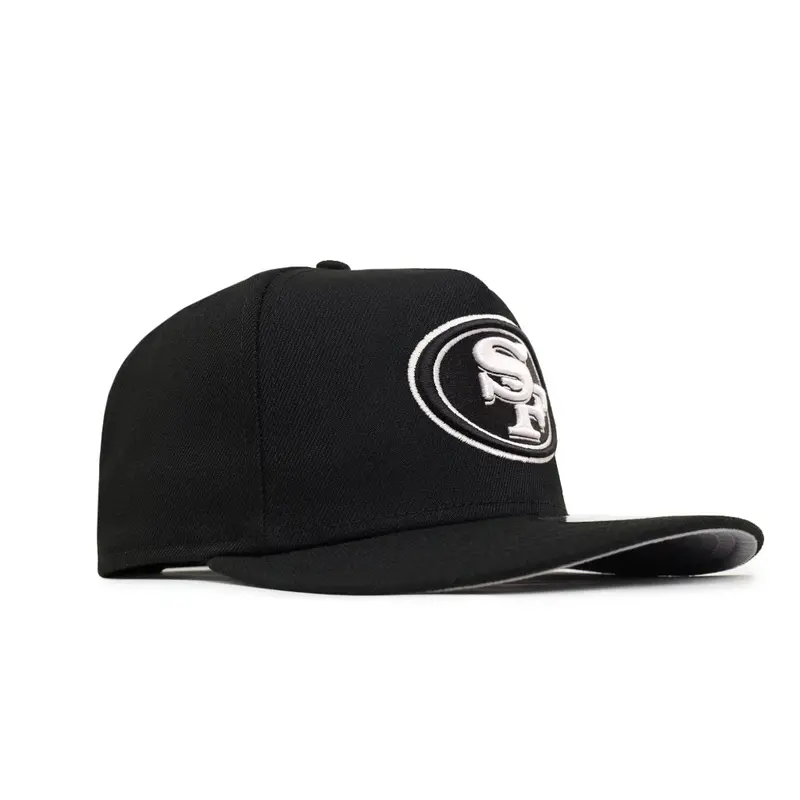 San Francisco 49ers Black-on-White 9Fifty A-Frame Snapback