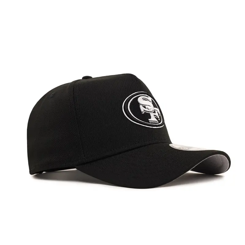 San Francisco 49ers Black-on-White 9Forty A-Frame Snapback