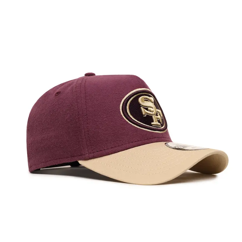 San Francisco 49ers Moleskin Maroon-and-Tan 9Forty A-Frame Snapback