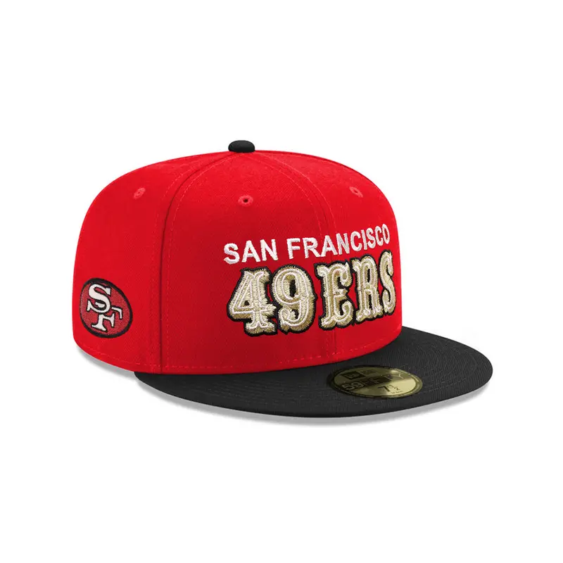 San Francisco 49ers Scarlet-and-Black Oval Logo SP 59Fifty Fitted