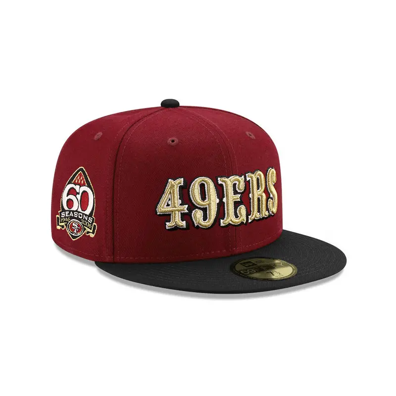 San Francisco 49ers Scarlet-Black 60th Anniversary SP 59Fifty Cap