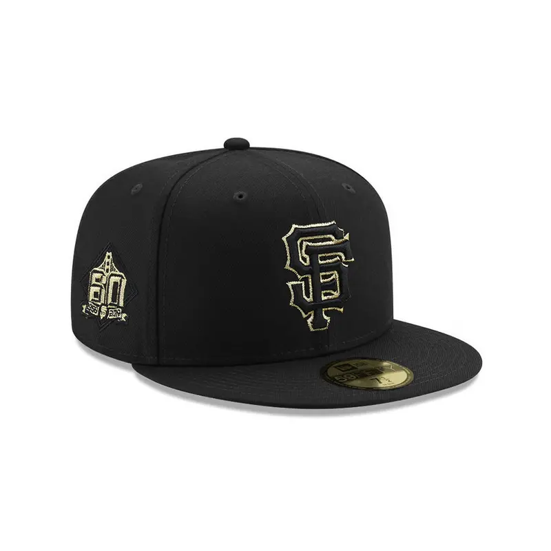 San Francisco Giants 60th Anniversary Black Metallic and Gold SP 59Fifty Fitted Cap