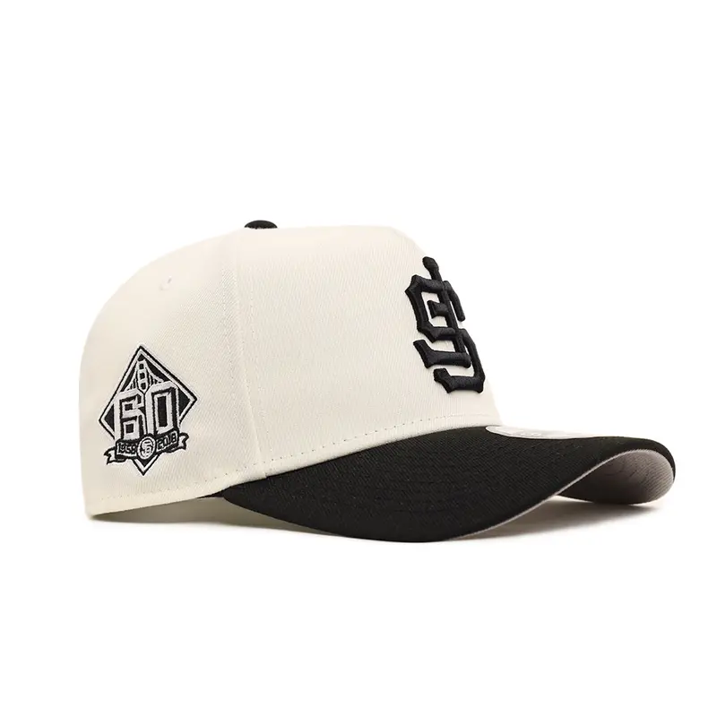 San Francisco Giants 60th Anniversary SP 9Forty A-Frame – Upside-Down Chrome Black Two-Tone