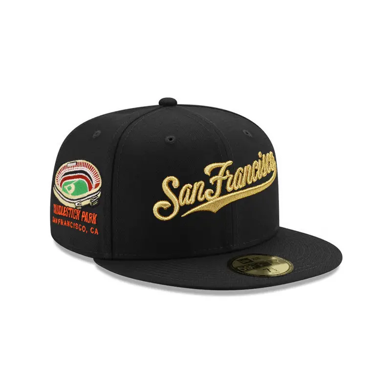 San Francisco Giants Black & Gold Candlestick Park Wordmark 59Fifty Fitted Cap