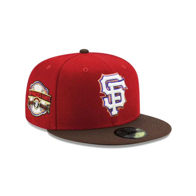 San Francisco Giants Dark Red & Walnut Two-Tone 2000 Inaugural Season SP 59Fifty Fitted Cap
